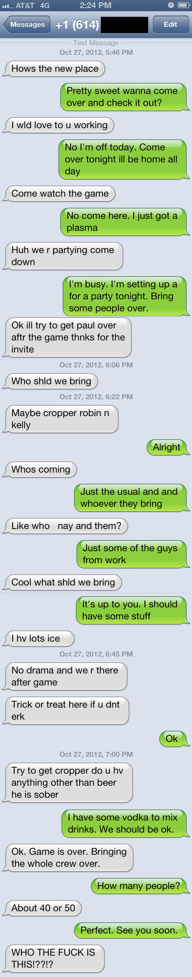 iPhone text message conversation trolling