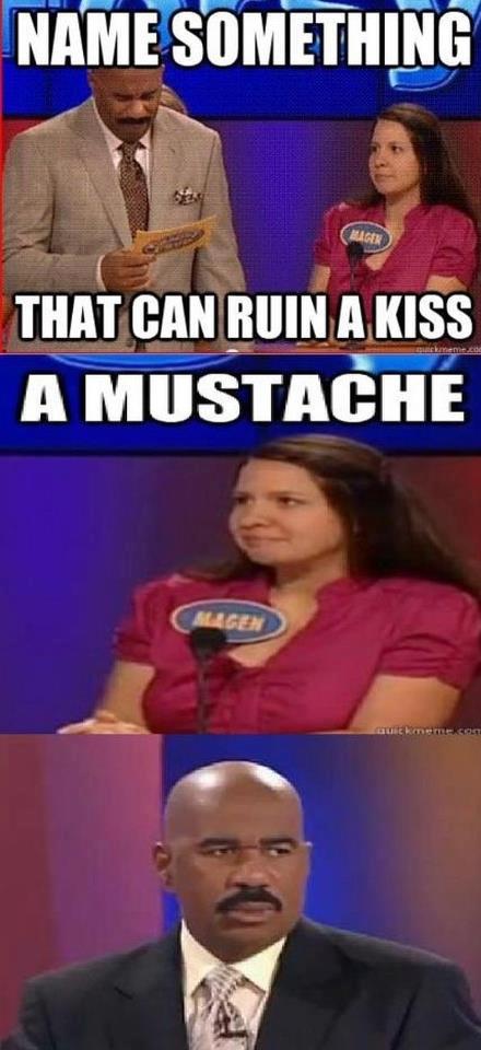 Family Feud ruin a kiss mustache