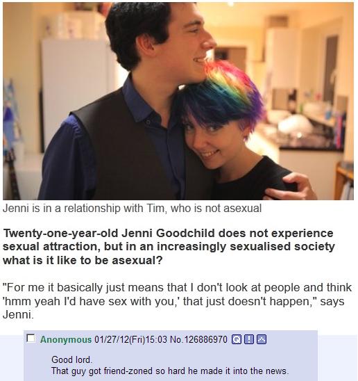 Guys gets friendzoned by an asexual woman