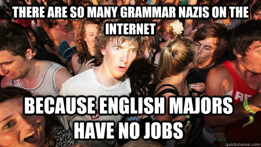 because english majors have no jobs