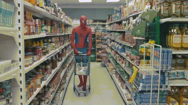 Spiderman goes grocery shopping and discovers uncle ben's rice. He immediately starts weeping and falls to his knees.
